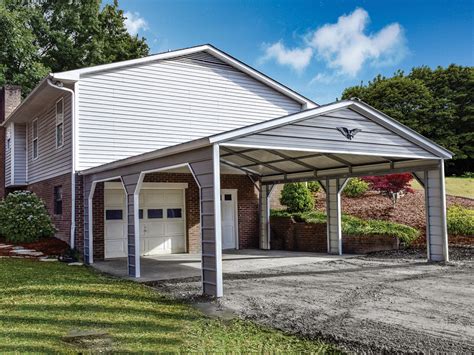 metal carport next to house|carport additions to existing house.